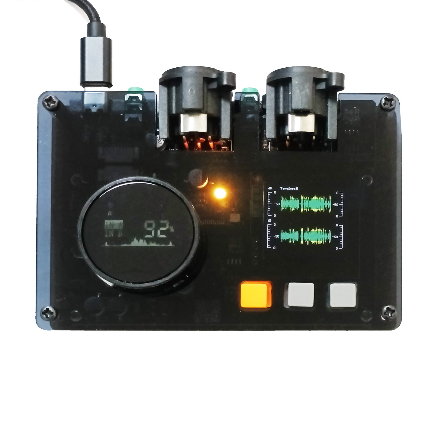 Dual Bluetooth Audio Switcher — HD Output & Dual-Screen Spectrum