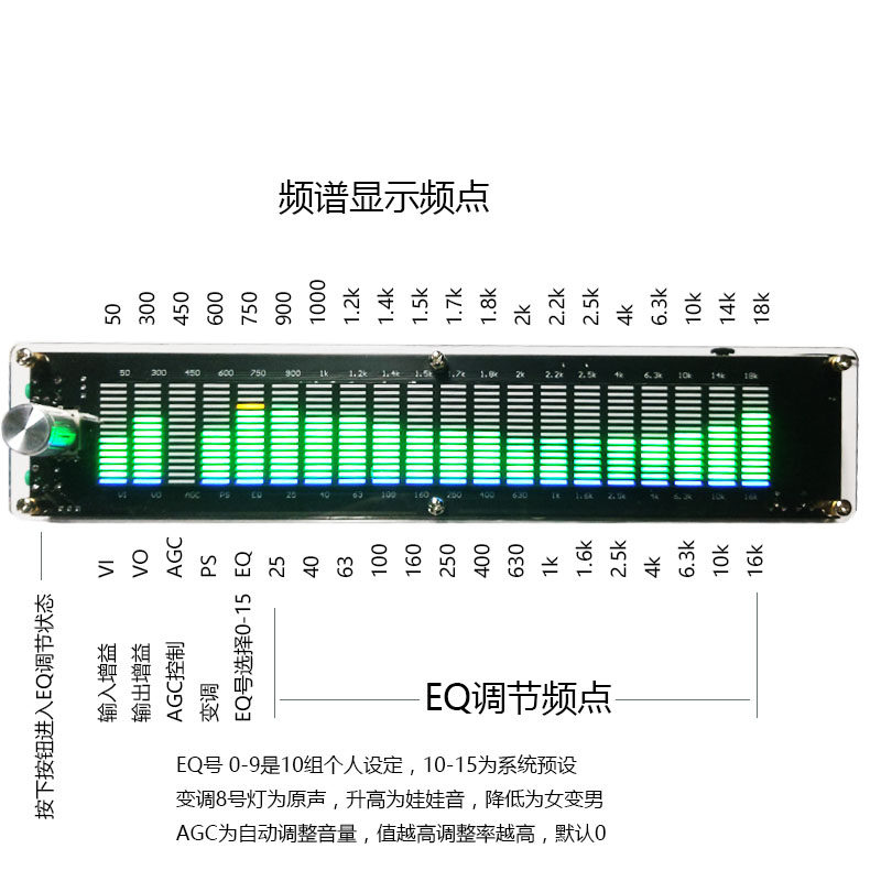 LED2015 DSP Music Spectrum VU — Acrylic Shell thumbnail 14